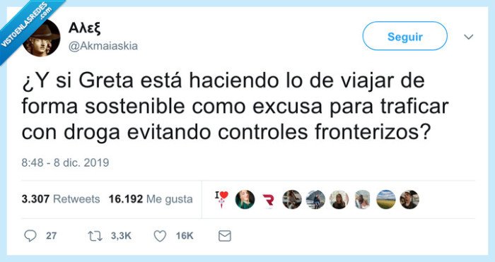 greta thunberg,viajes,traficante