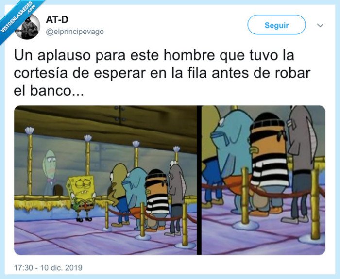 Bob esponja,ladrón,banco,modales,elprincipevago