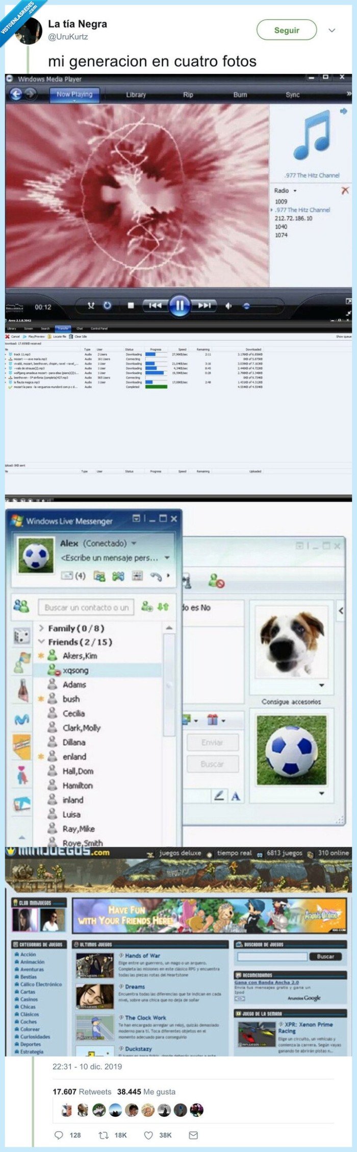 remember,recuerdos,infancia,minijuegos,ares,messenger,winamp
