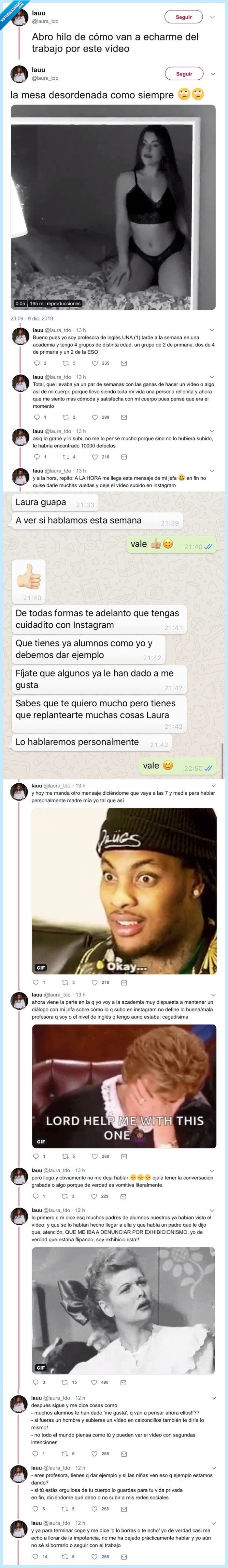 ropa interior,profesora,expulsión,a la calle,despido