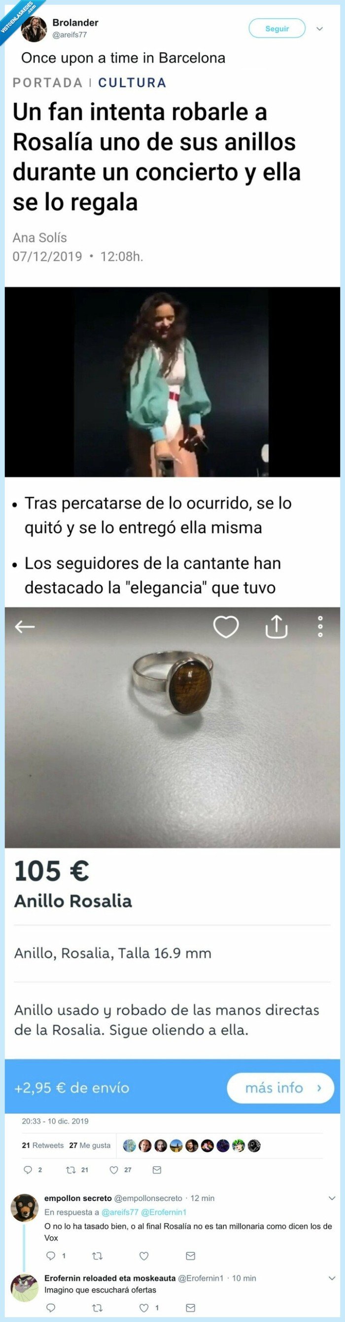 rosalía,anillo,venta