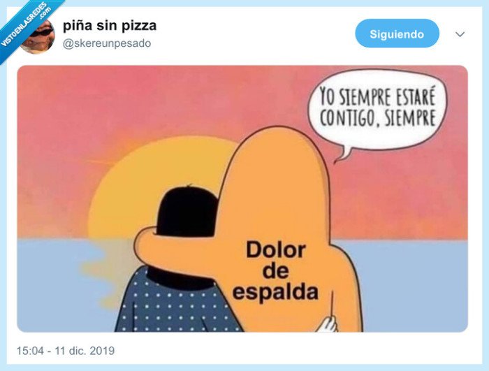 dolor de espalda,siempre,acompañar,abrazo