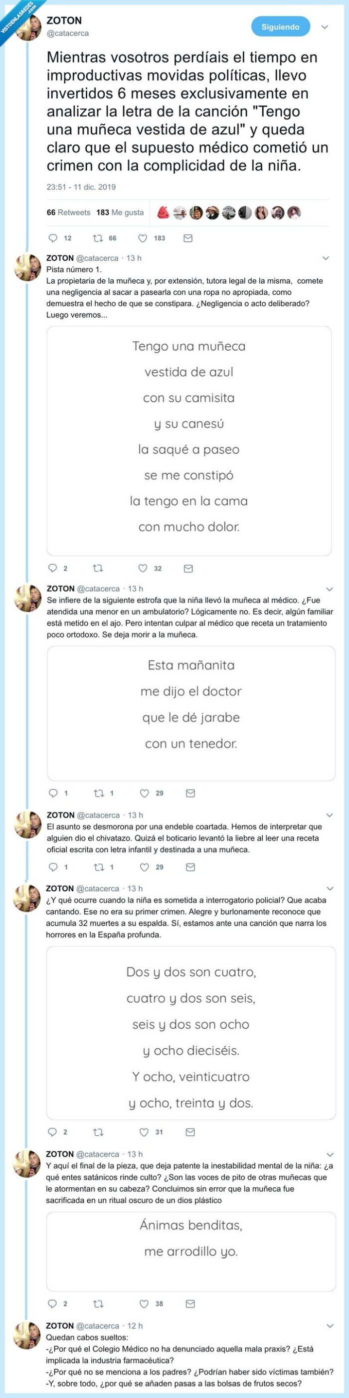 análisis,canción,muñeca vestida de azul