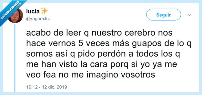 feo,cerebro,hundir,verse,uno mismo