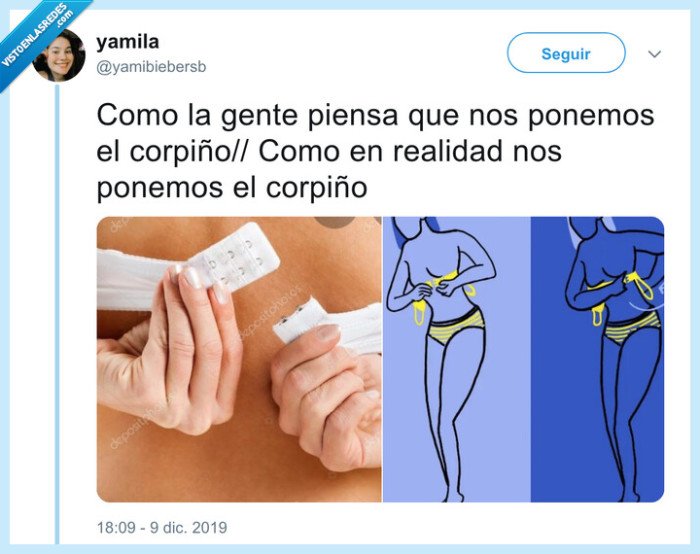 corpiño,atar,técnica