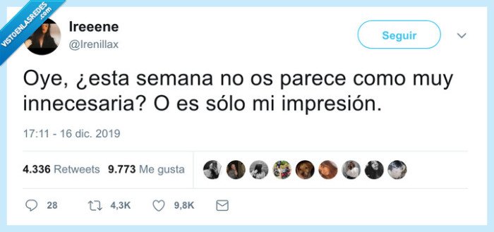 semana,innecesaria,vacaciones,antes de navidad