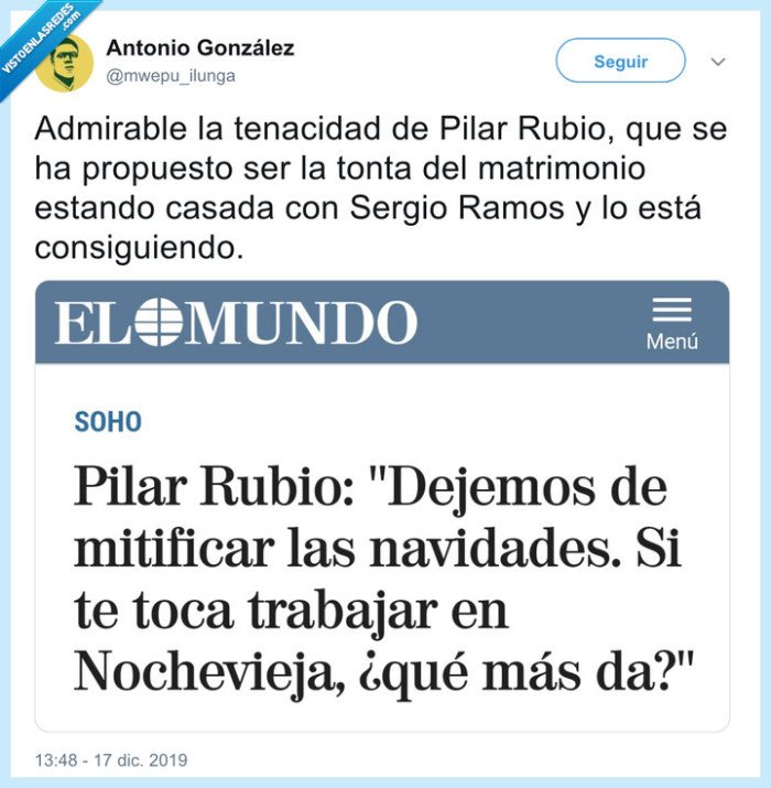 pilar rubio,sergio ramos,inteligencia,trabajo,nochevieja