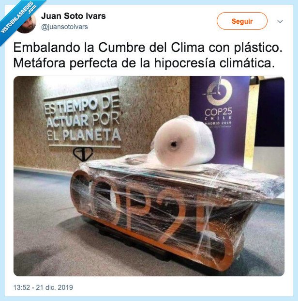 cumbre por el clima,logo,plástico