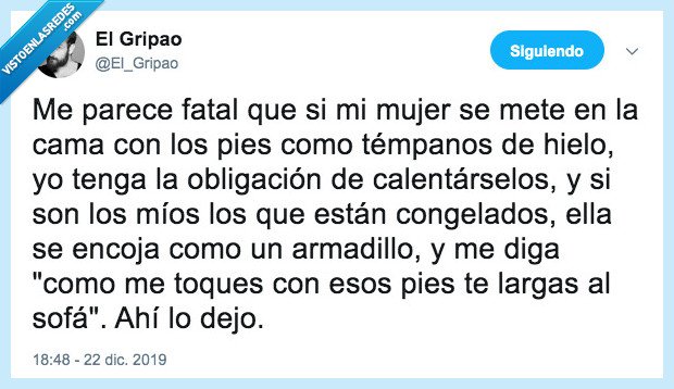 pies,frios,calentar,cama,mujer,marido