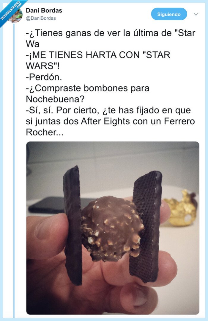 star wars,nave,after eight,ferrero rocher