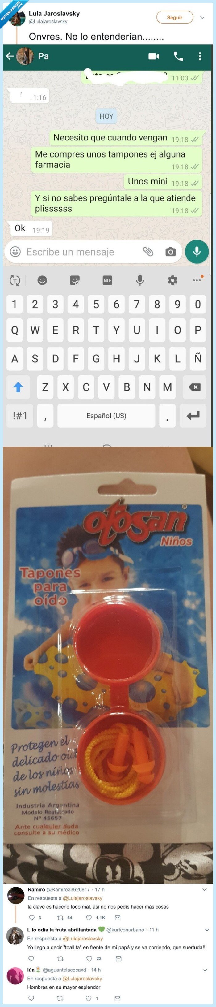 padre,encargo,tampones