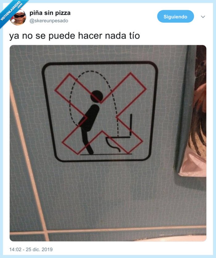 mear,baño,prohibición,cartel