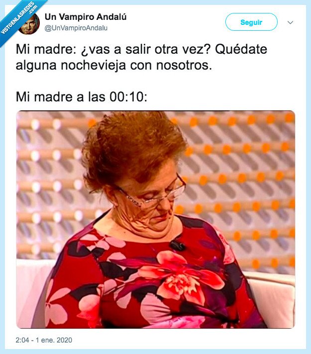 nochevieja,madre,fiesta,dormirse