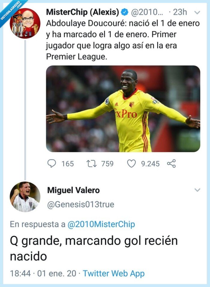 Fútbol,recién nacido,doucouré,watford,enero,misterchip