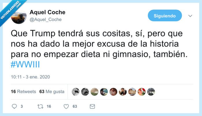 cuota,gimnasio,trump,wwiii,tercera guerra mundial