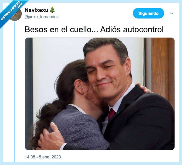 pedro sánchez,besos,cuello,pablo iglesias,psoe,podemos