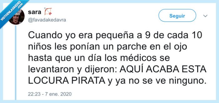 pirata,ojo tapado,médicos