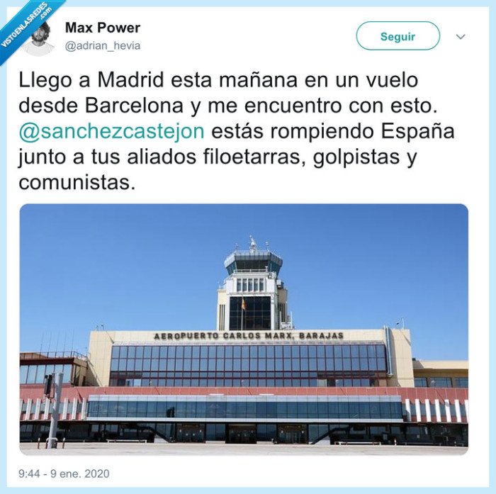 Comunistas,aeropuerto,carlos marx