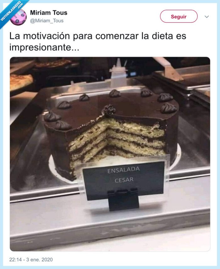 ensalada césar,tarta,chocolate,dieta