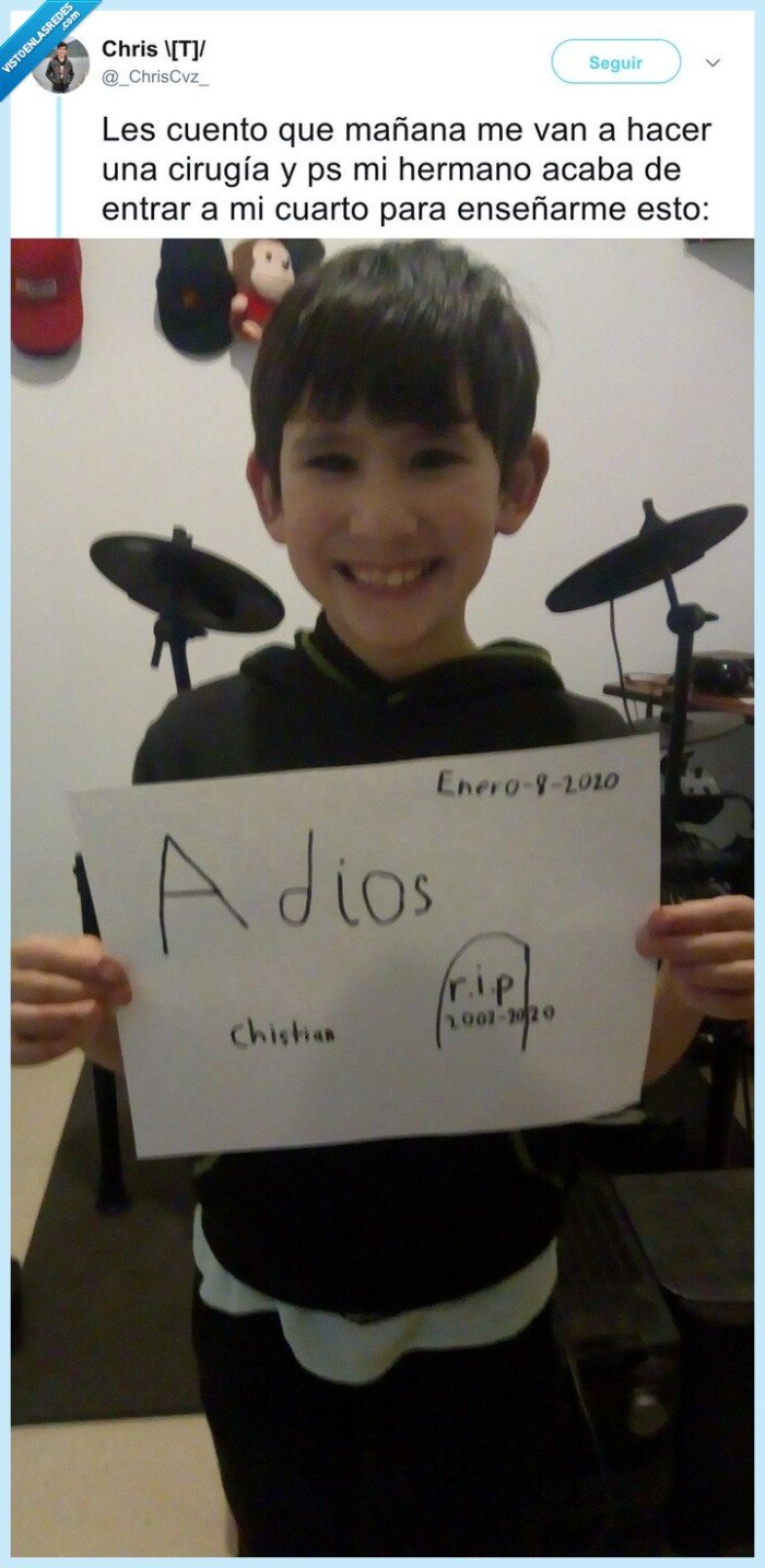 hermano,cirugía,rip,cartel