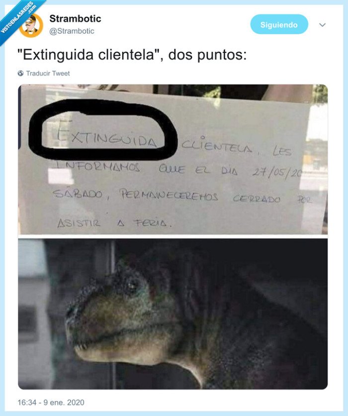 extinguida,clientela,cartel,dinosaurio