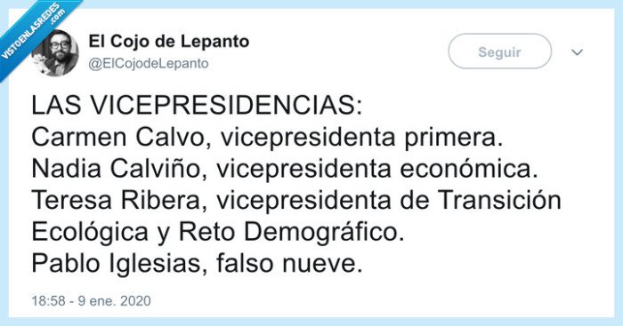 falso nueve,vicepresidencia,gobierno