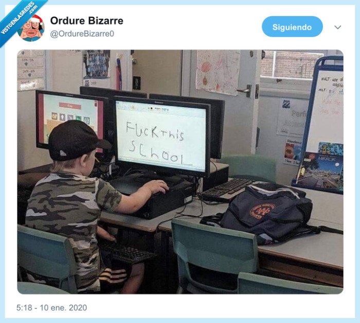 tiroteo,ordenador,niño,colegio,amenaza