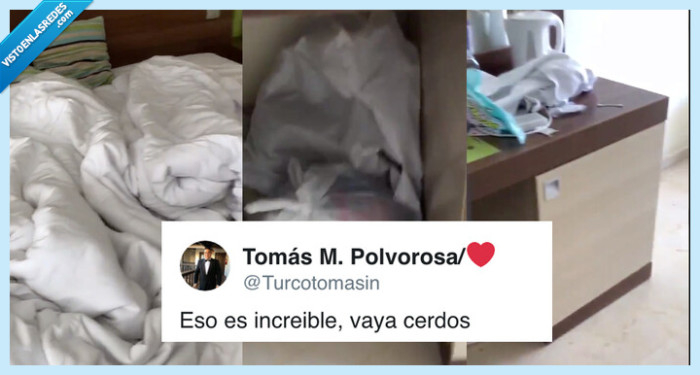 536553 - Así se encuentran muchas habitaciones de hotel las señoras de la limpieza: “Increíble lo gorrina que puede llegar a ser la gente“