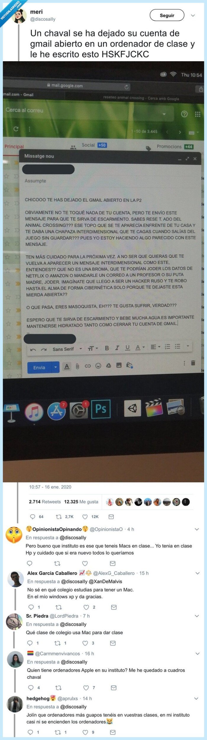 correo,trolear,ordenador