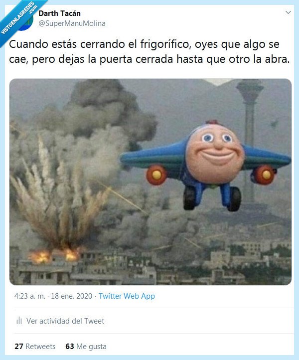 puerta,frigorífico,cerrar,caer