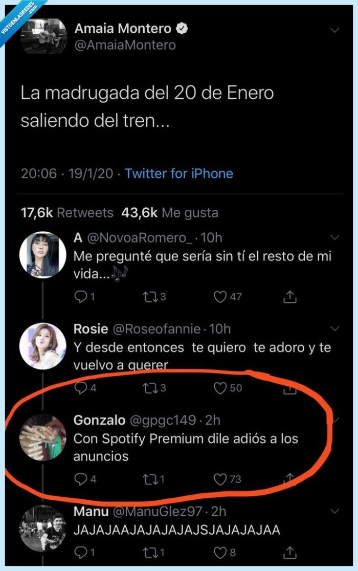 amaia montero,20 de enero,spotify