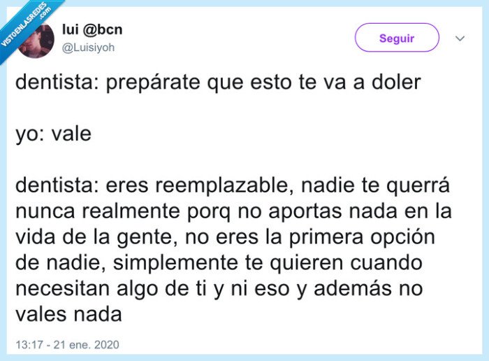 dentista,doler,hacer daño