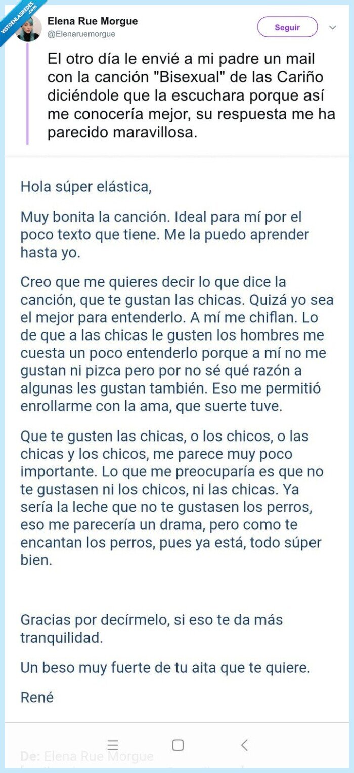 538871 - La respuesta de un padre a un email de su hija en el que le cuenta que es bisexual