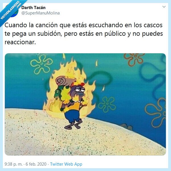 subidón,canción,cascos,público,reaccionar