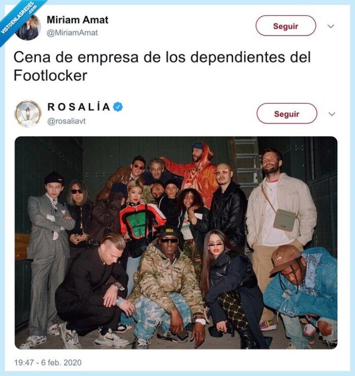 rosalia,cena de empresa,footlocker