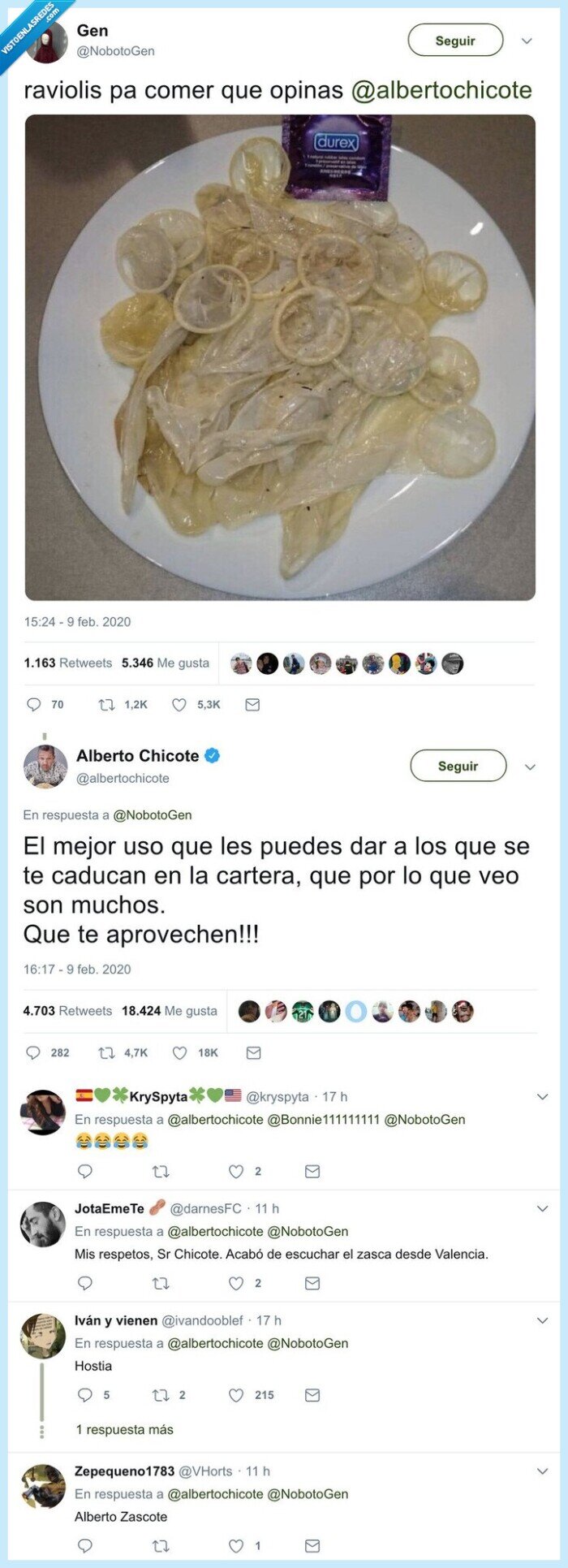 raviolis,preservativos,pasta,alberto chicote