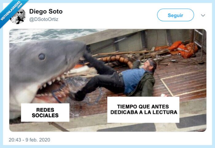 lectura,internet,redes sociales,tiburón,canibalizar
