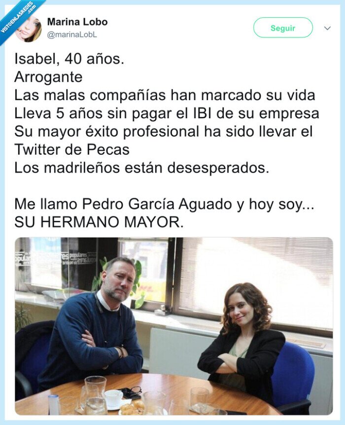 Pedro García Aguado,hermano mayor,isabel díaz ayuso
