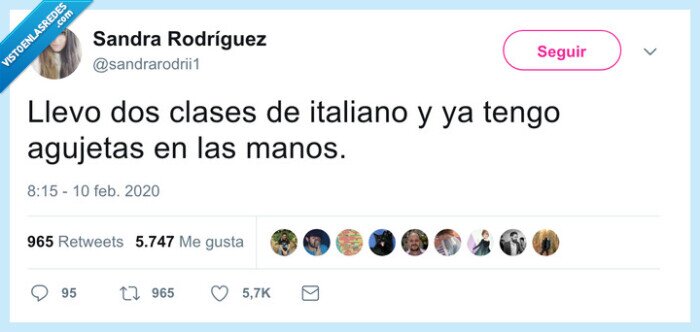 italiano,agujetas,manos