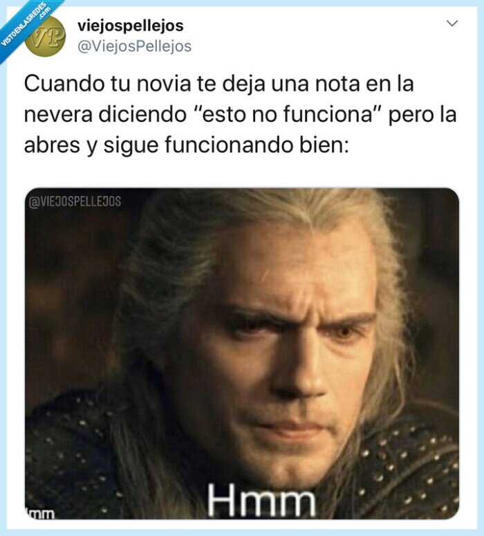 novia,nota,nevera,funcionar,ruptura,fail,humor,the witcher,jajaja
