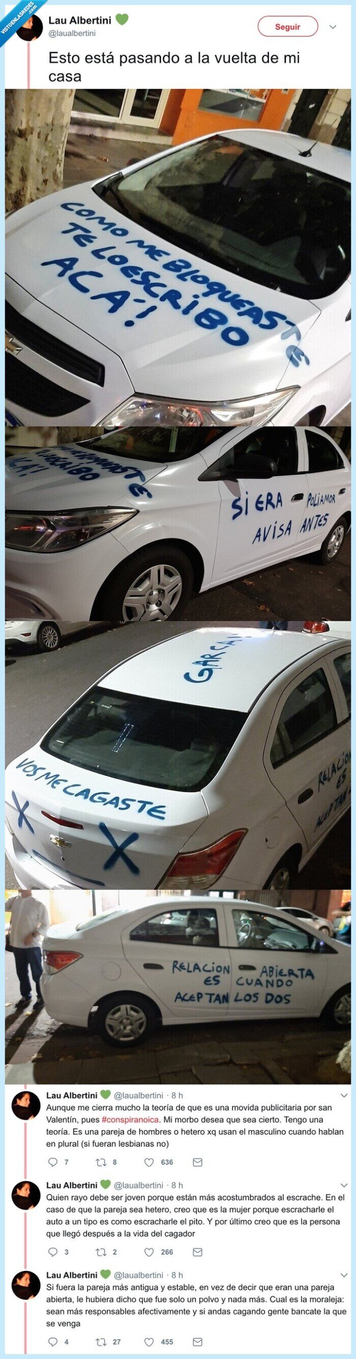 pintada,coche,desamor,cuernos,venganza