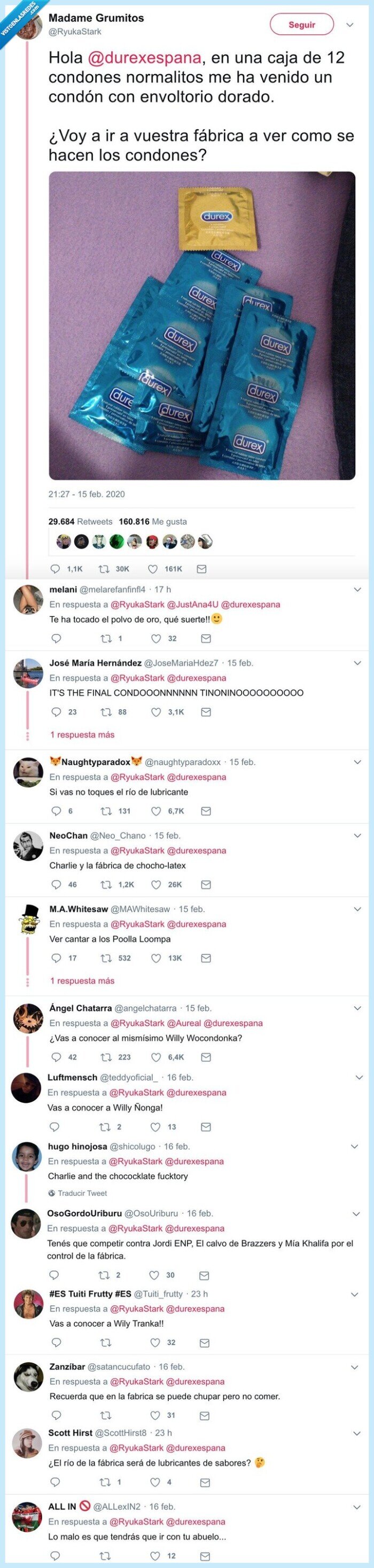 preservativos,willy wonka,condones,dorados,colores