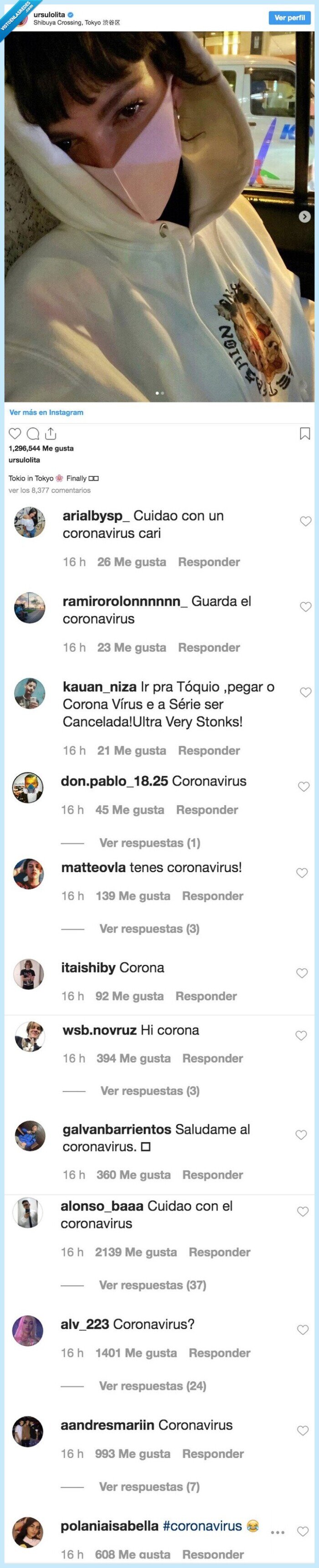 ursula corberó,tokyo,coronavirus