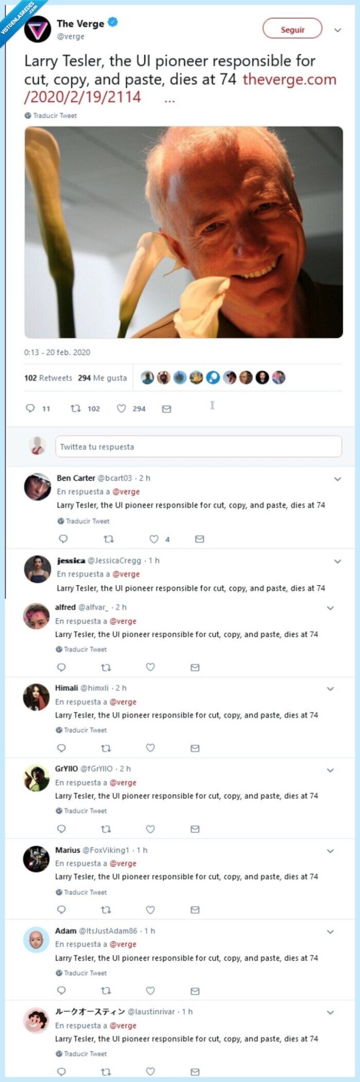 540765 - Muere el inventor del Copiar-Pegar y este es el mejor homenaje posible que le podían hacer