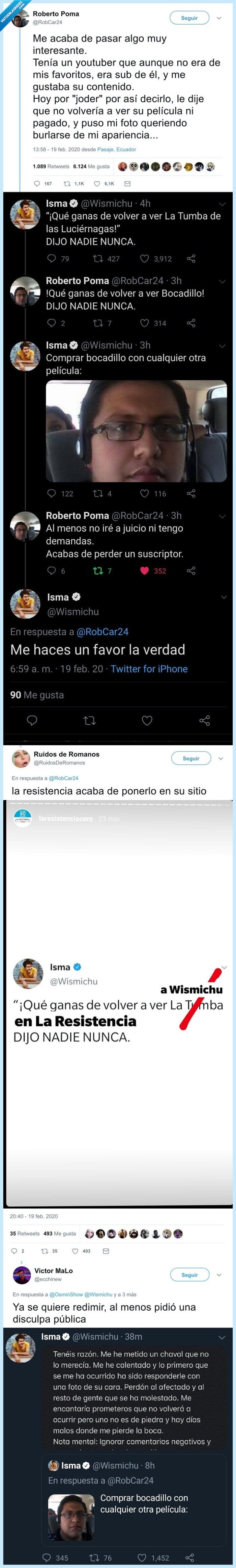 wismichu,youtuber,tontaco,reírse,faltón,falta de respeto