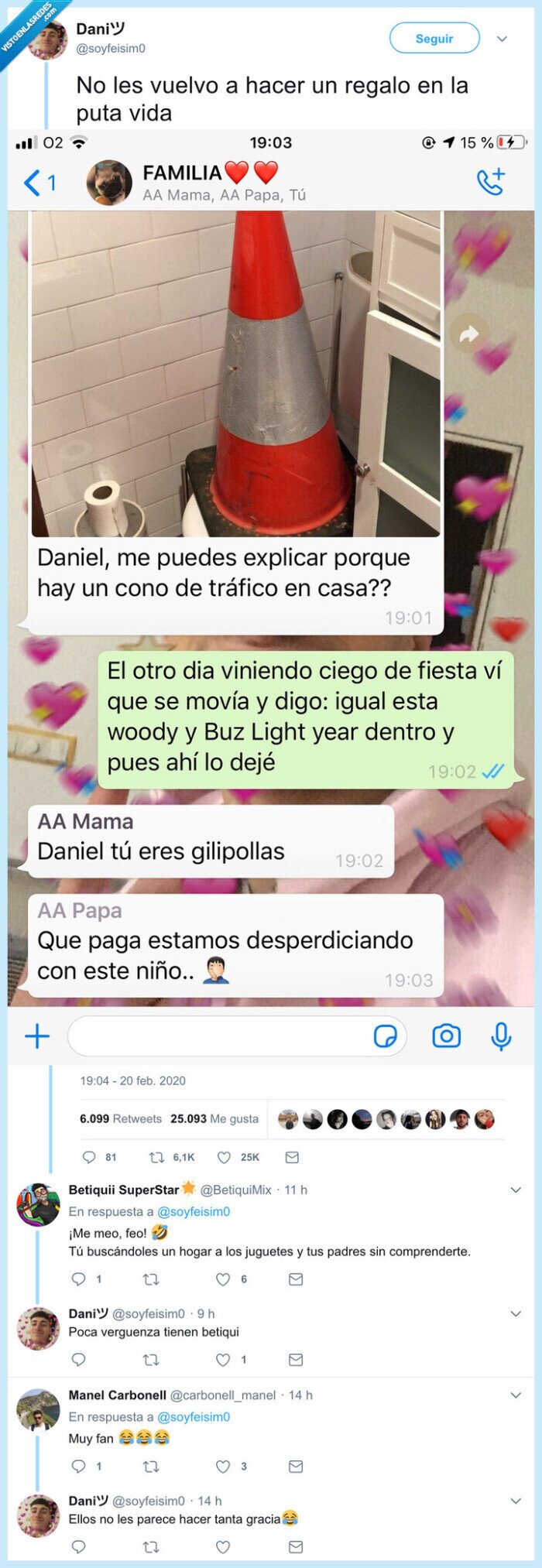 cono,borracho,padres,regalo