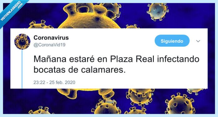 541323 - El coronavirus ya tiene cuenta no oficial en Twitter y es un despoIIe: 
