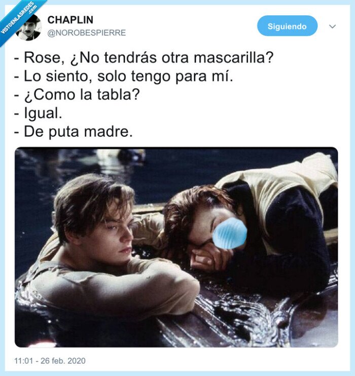 mascarilla,jack,rose,titanic