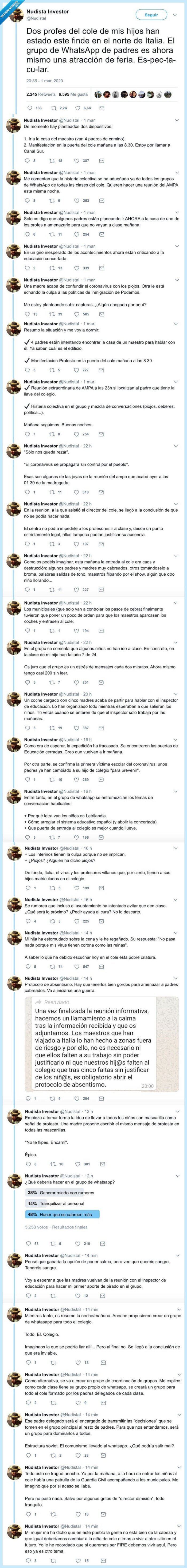 coronavirus,profesores,italia,grupo de whatsapp