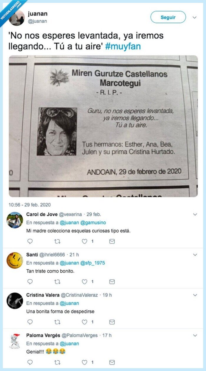 esquela,original,diario vasco